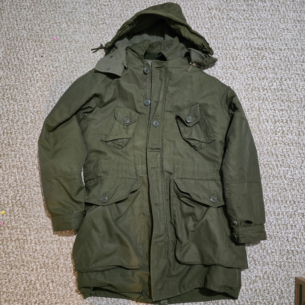 Olive Green Military Field Parka Jacket